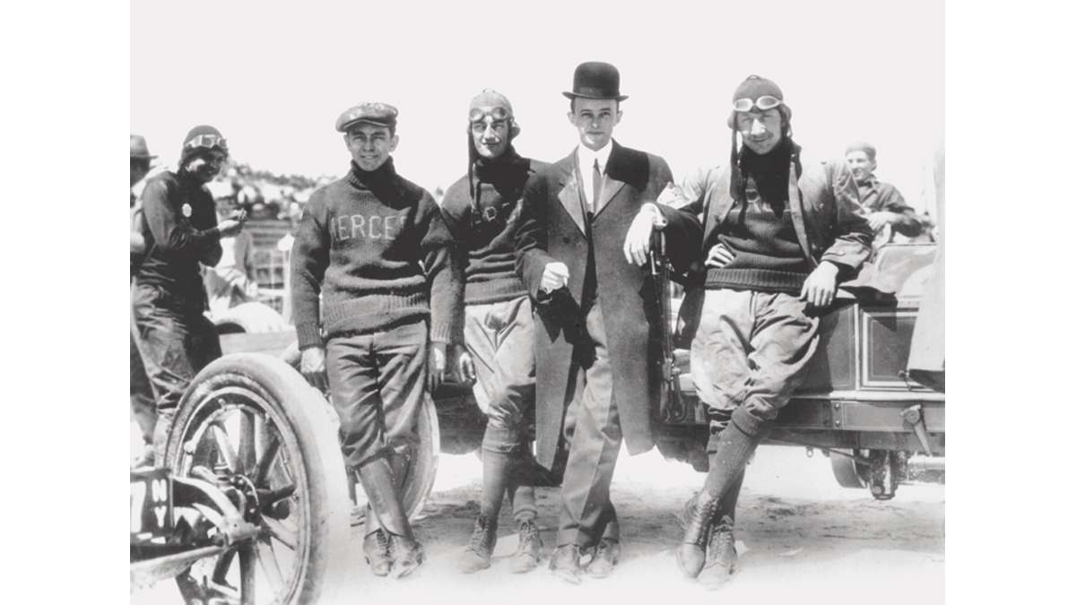 Pictured here is the 1911 Mercer Automobile Company Racing Team