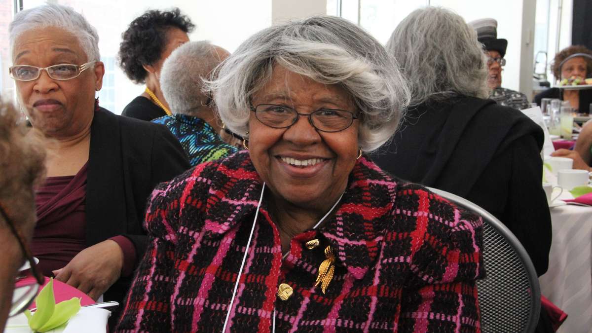 Dolores Johnson Brewer, Class of '52, brought her yearbook, ring, and pin from Mercy Douglass School of Nursing, to share at a tea honoring alumni of the historically black school. (Emma Lee/for NewsWorks)