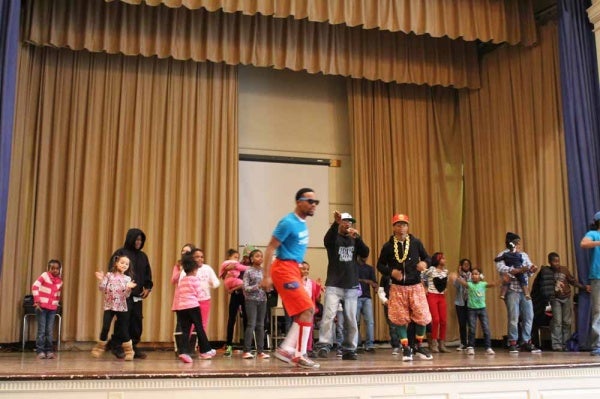 <p><p>The hip-hop nutrition group, Special EFX, gets the crowd moving at the Mifflin Community Festival. (Photo courtesy of FOMS) </p></p>
