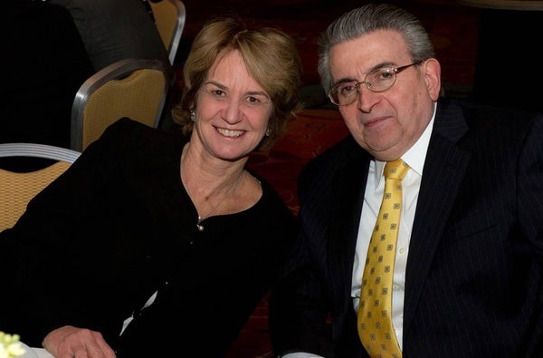 <p><p>Kathleen Kennedy Townsend and Nicolas J. Maiale, MS Dinner of Champions cochair and MS Society, Delaware Valley Chapter, board member (Photo courtesy of Mark Garvin)</p></p>
