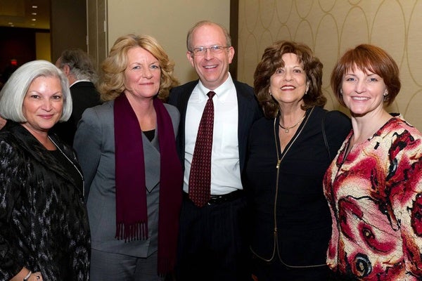 <p><p>Leslie Mazza of Diversified Search (left), Anne Morrissey of AmeriHealth Mercy Family of Companies, Steve Karlovic of CDI Corporation, Vision 2020 chair Rosemarie B. Greco, Del. Valley MS Society chapter president Tami L. Caesar (Photo courtesy of Mark Garvin)</p></p>
