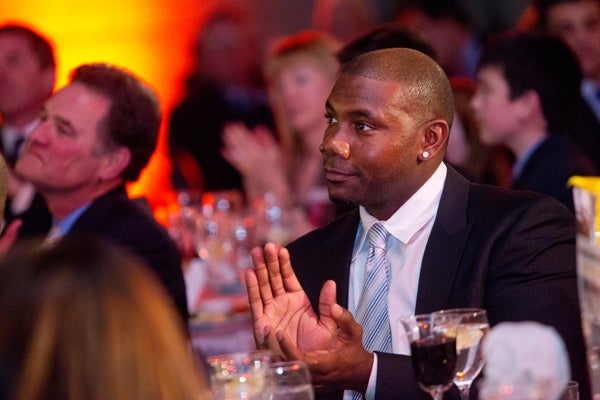 <p><p>Philadelphia Phillies first baseman Ryan Howard at the Musser award ceremony (Photo courtesy of Ryan S. Brandenberg)</p></p>
