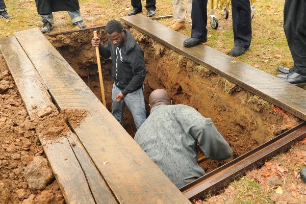 <p><p>The burial place of Najji Abdul-Rahim is prepared at Westminster Cemetery on Belmont Ave., in Bala Cynwyd. (Peter Tobia/for NewsWorks)</p></p>
