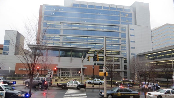 <p><p>The court complex in Wilmington moments after the 8am shooting death of 3 people. (Mark Eichmann/WHYY)</p></p>
