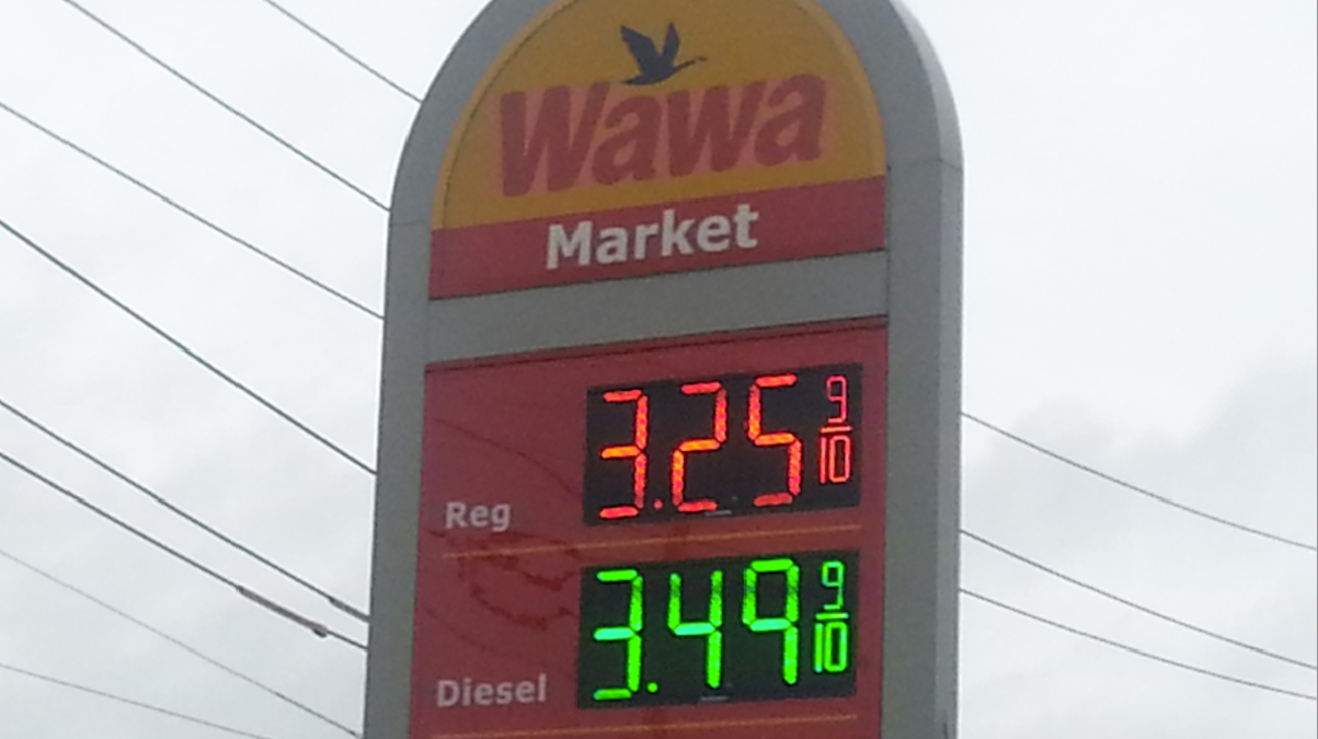  Despite rising gas taxes, prices will be down this holiday weekend. (Tom MacDonald/WHYY) 