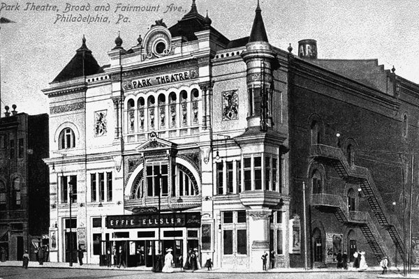 <p><p>A post card from 1905 shows the Park Theater at the corner of Broad Street and Fairmount Avenue. (Historical image courtesy of Arcadia Publishing.)</p></p>
