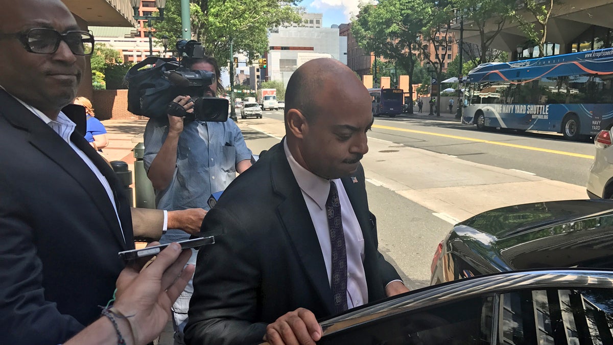  Philadelphia District Attorney leaves federal court Tuesday.(Bobby Allyn/WHYY) 