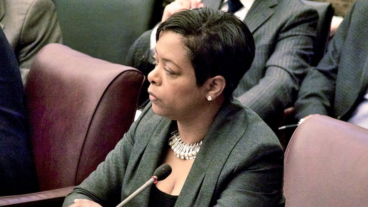 Philadelphia Councilwoman Cindy Bass outlined concerns about the city's plan for a safe-injection site for drug users. She says it would expose the city to liability officials have not fully considered. (Tom MacDonald/WHYY)