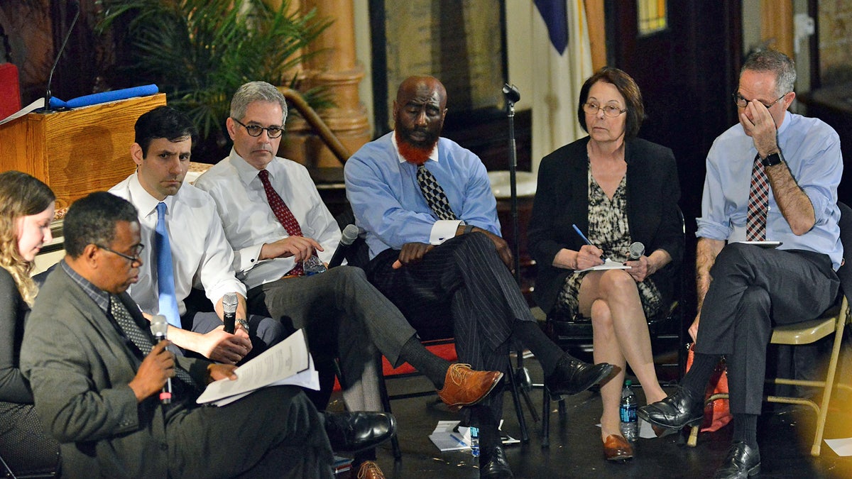 Six of eight candidates attended the Philly DA For The People Candidate Forum, at Arch Street United Methodist Church, on Tuesday.