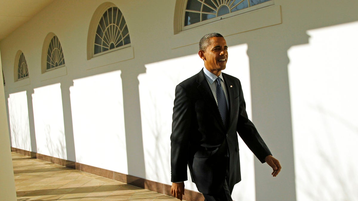  President Barack Obama is shown walking from the Oval Office along the Colonnade of the White House. (AP Photo/Haraz N. Ghanbari, file) 
