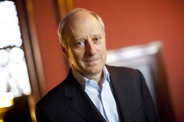 <p>Michael Sandel, Anne T. and Robert M. Bass Professor of Government, speaks about his latest book, "What Money Can't Buy: The Moral Limits of Markets" for a Harvard Bound piece in the Harvard Gazette. Michael Sandel is pictured inside Memorial Hall at Harvard University. Stephanie Mitchell/Harvard Staff Photographer</p>
