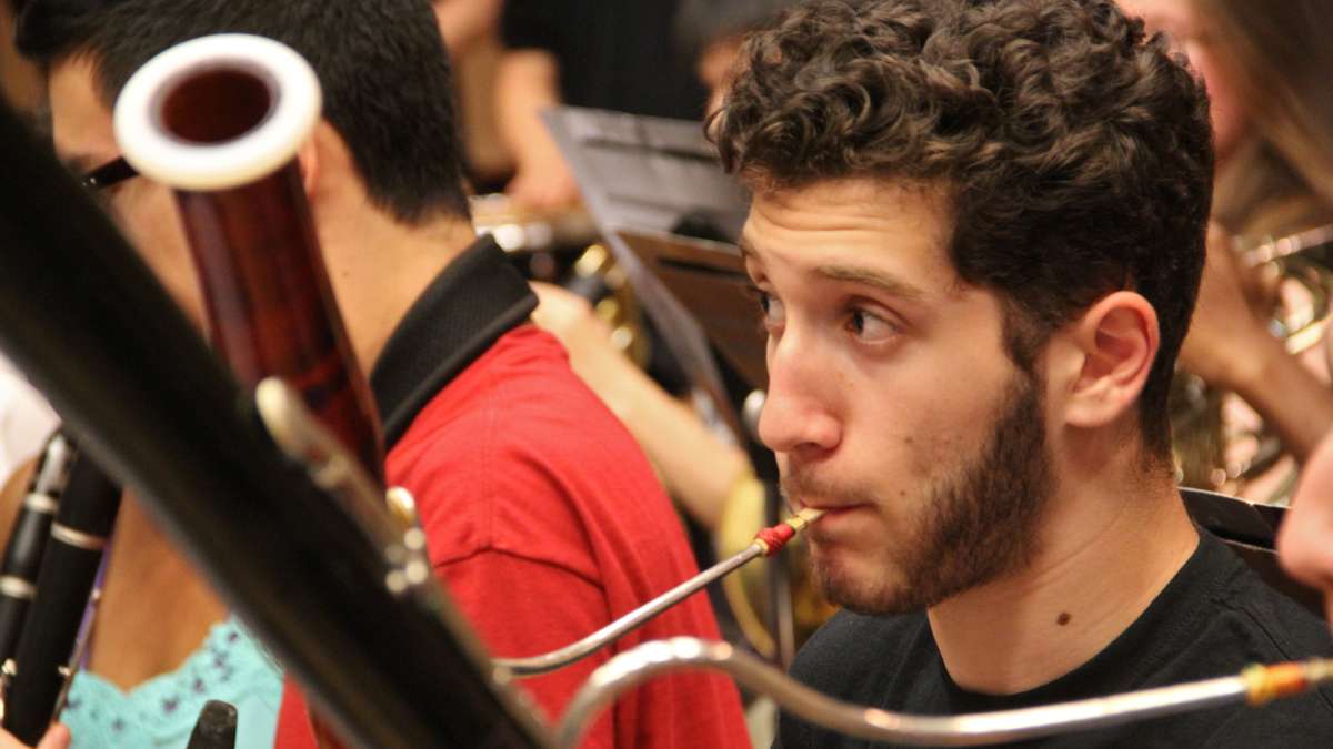 Dotan Yarden is principal bassoonist for the All City Orchestra. (Emma Lee/WHYY)