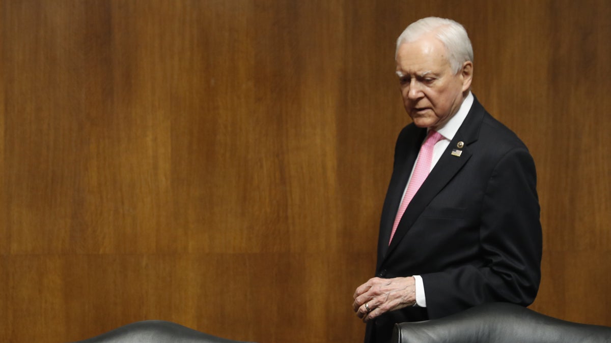  Sen. Orrin Hatch, R-Utah, arrives on Capitol Hill in Washington, Wednesday, July 12, 2017, for the Senate Judiciary Committee's confirmation hearing for FBI Director nominee Christopher Wray. (AP Photo/Pablo Martinez Monsivais) 