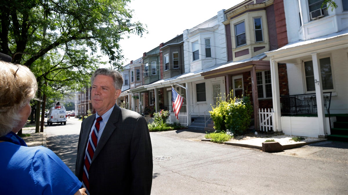  Senate candidate Rep. Frank Pallone Jr. stops to answer a question on the campaign trail in Trenton, N.J.  (AP Photo/Mel Evans, file) 