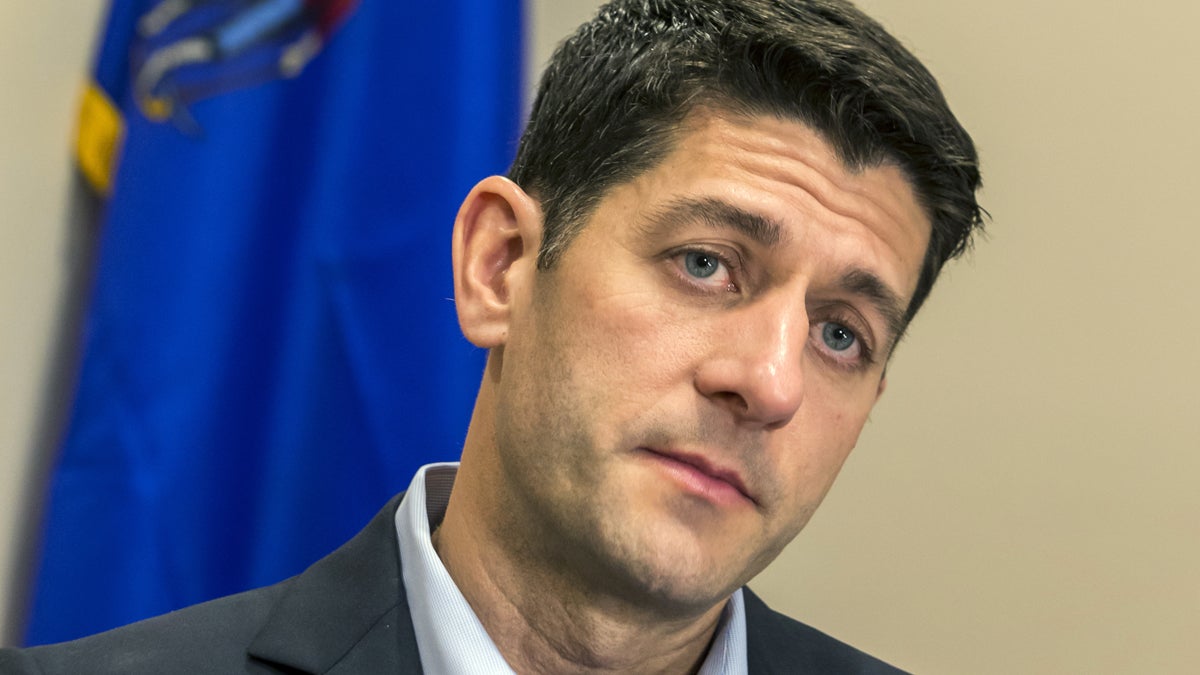  U.S. Rep. Paul Ryan, R-Wis., talks during an interview Thursday, June 2, 2016, in Janesville, Wis. (AP Photo/Andy Manis) 