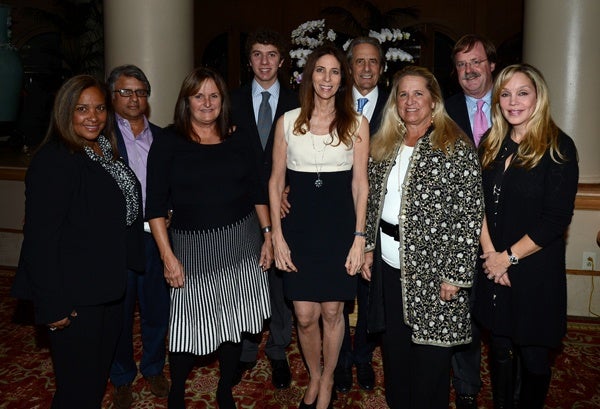 <p><p>Andrea Freundlich (left), Shantanu Roychowdhury, CEO of Allied Mortgage Group, host committee member Christine H. Berrettini, James Shecter, event chair Lynn S. Shecter, Howard L. Shecter, host committee members Anne and Matt Hamilton, and Barbara Brown-Ruttenberg (Photo courtesy of Flewellen Photography)</p></p>
