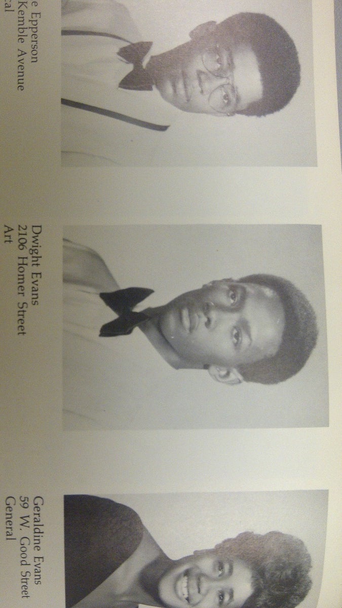  Dwight Evans, pictured in Germantown High School's 1971 yearbook. (Brian Hickey/WHYY) 
