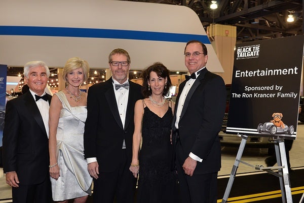 <p><p>Co-chairs of the 2013 Black Tie Tailgate preview party, Richard and Ann Frankel (left), Ron Krancer, Wendy Twing, and Dr. David Piccoli (Photo courtesy of Marc Barag, MB Commercial Photography)</p></p>
