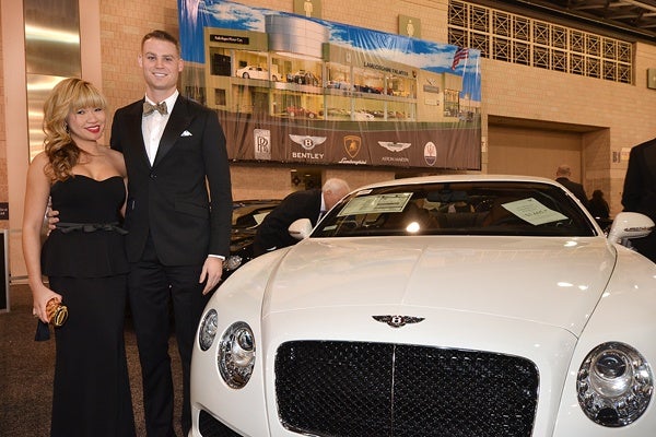 <p><p>Yu Sun and Jake Willcox standing beside a 2013 Bentley Continental GT V8, priced at $193,000  (Photo courtesy of Marc Barag, MB Commercial Photography)</p></p>
