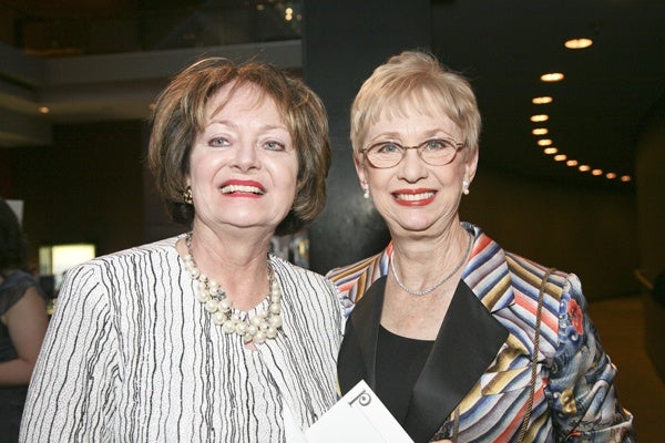 <p><p>Regina Pakradooni, vice president of the Orchestra's Ad Hoc Committees and Special Functions (left) and Orchestra board member Ramona Vosbikian, chairman of the Volunteer Education Committee (Photo courtesy of Jessica Griffin)</p></p>
