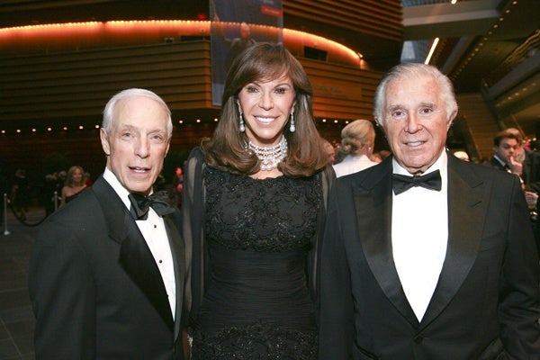 <p><p>New Jersey radio personality Jerry Blavet (left) with Caroline and Sidney Kimmel, after whom the building is named (Photo courtesy of Jessica Griffin)</p></p>
