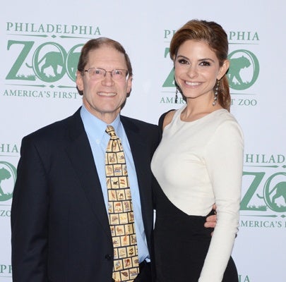 <p><p>Philadelphia Zoo board chair, Jay H. Calvert, Jr. and gala host Maria Menounos of NBC's "Extra" (Photo courtesy of HughE Dillon)</p></p>
