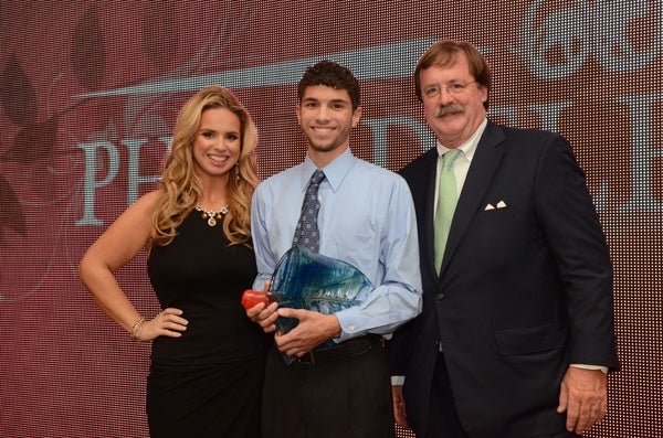 <p><p>Zoo CREW member Carlos Garcia (center), recipient of the Global Conservation Award on behalf of the Zoo CREW program, with Maria Papadakis and Matt Hamilton, Zoo board member and recipient of the Conservation Impact Award on behalf of the Hamilton family (Photo courtesy of HughE Dillon)</p></p>
