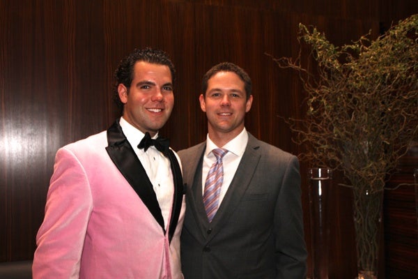 <p><p>Komen Philadelphia Pink Tie Ball After Party cochair Jason Bock (left) and Matthew Hutelmyer (Photo courtesy of Dr. Kurt Bomze)</p></p>
