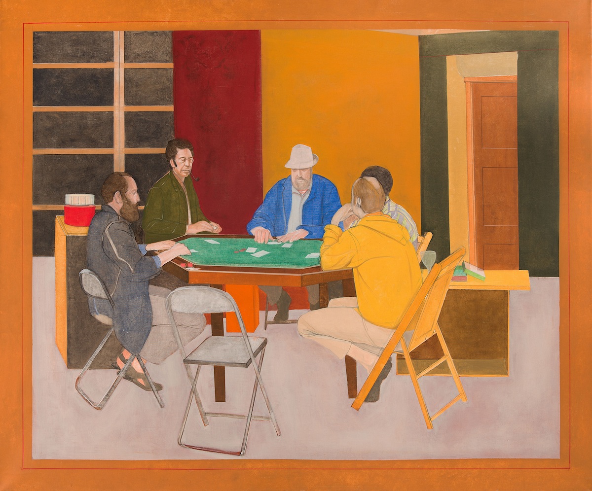  A painting of the original poker crew by Larry Day. (Courtesy of the Woodmere Art Museum) 