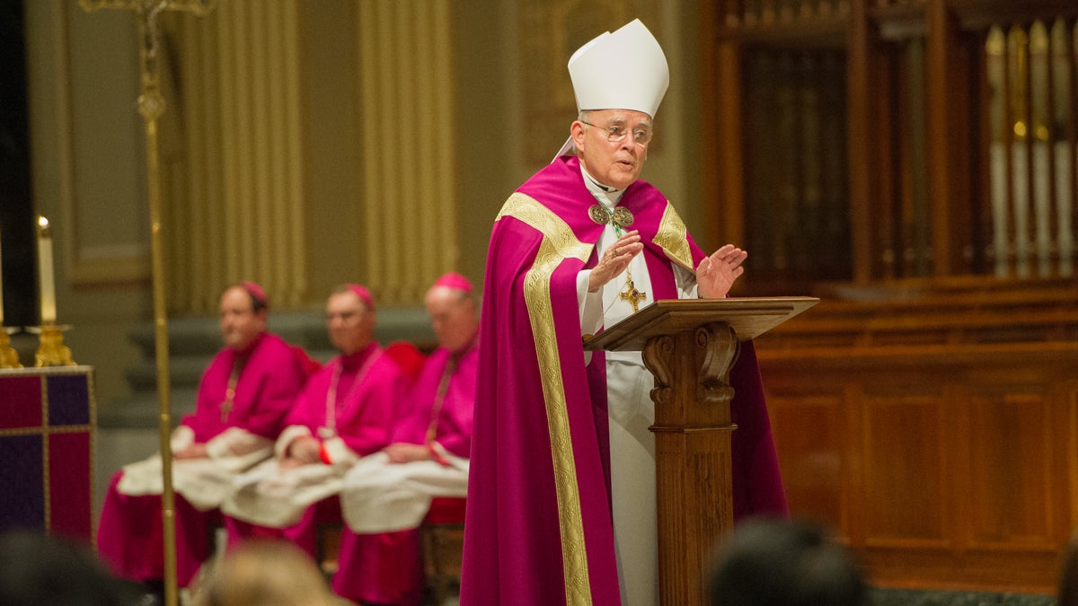  Archbishop of Philadelphia Charles Chaput, delivers a homily at a bilingual prayer service for immigrants and refugees at The Cathedral Basilica of Saints Peter and Paul. (Jonathan Wilson for Newsworks) 