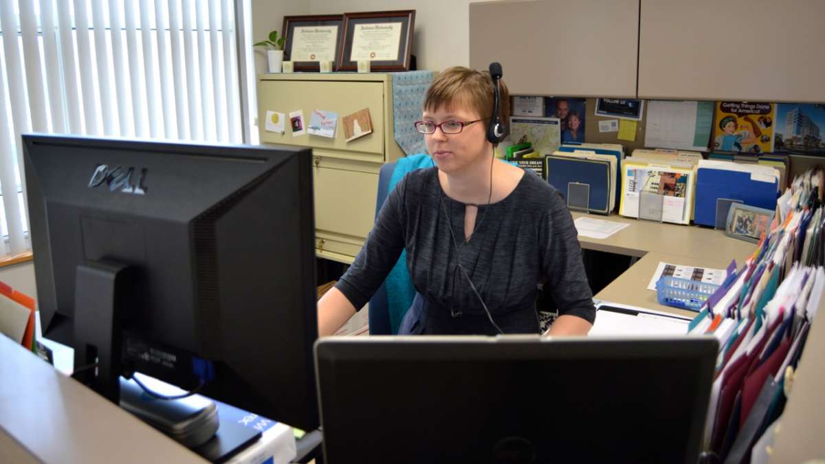 Courtney Hayden said she loves her job and she didn't take it because of the benefits or even the salary. 'I wanted to be a public servant,' she said. (Kate Lao Shaffner/WPSU)