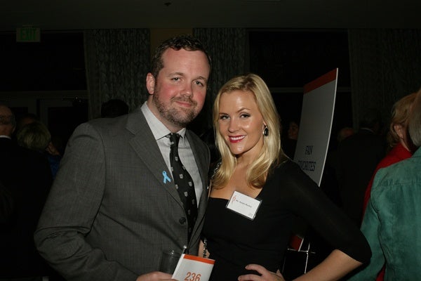 <p><p>Jim Hopper and Natalie Mackey at the 10th anniversary celebration of the Prostate Cancer Foundation, held Oct. 2 at the Four Seasons Hotel in Philadelphia. (Photo courtesy of Deborah Boardman)</p></p>
