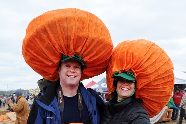<p><p>Just a few days after Halloween, but it's never too late to dress up like a pumpkin. (Chuck Snyder/for NewsWorks)</p></p>
