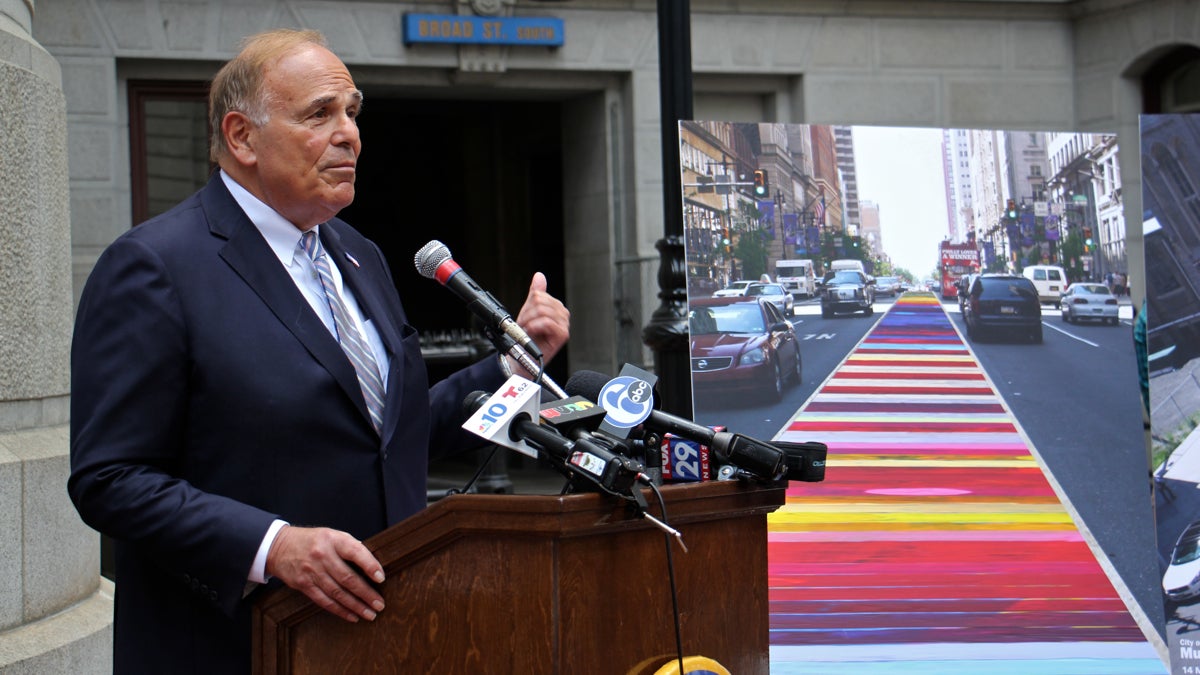 Democratic National Convention Chair Ed Rendell announces plans to beautify Broad Street for the convention