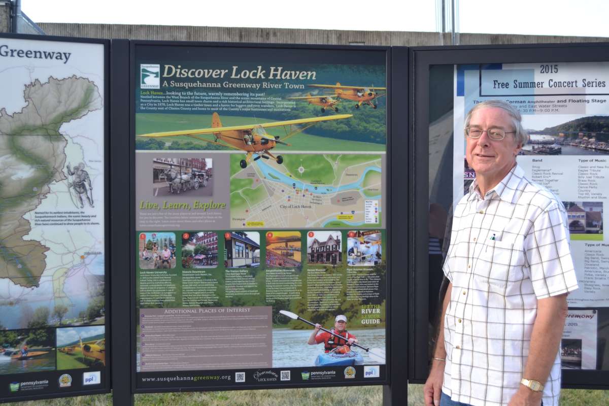 City Manager Rich Marcinkevage says all the river access makes Lock Haven a desirable place to visit, or stay and raise a family. (Eleanor Klibanoff/WPSU)