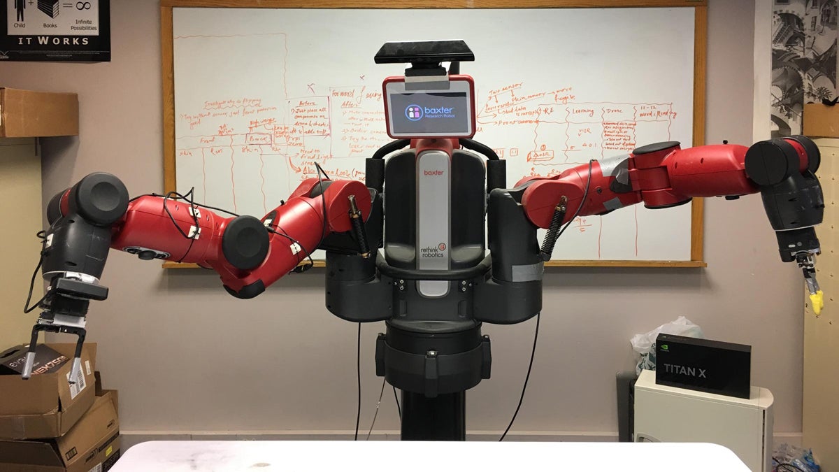  A Baxter robot at Carnegie Mellon University. (Larkin Page-Jacobs/ WESA) 