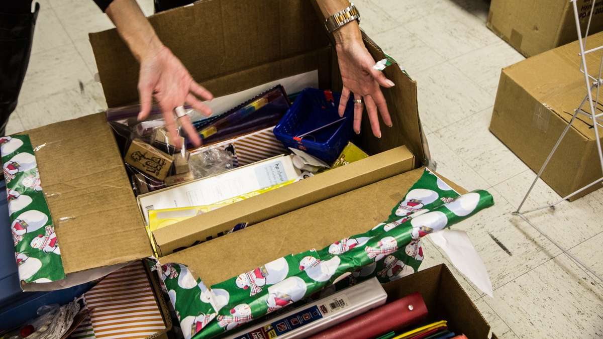 Suburban schools donated their extra supplies to Richard Wright elementary school.