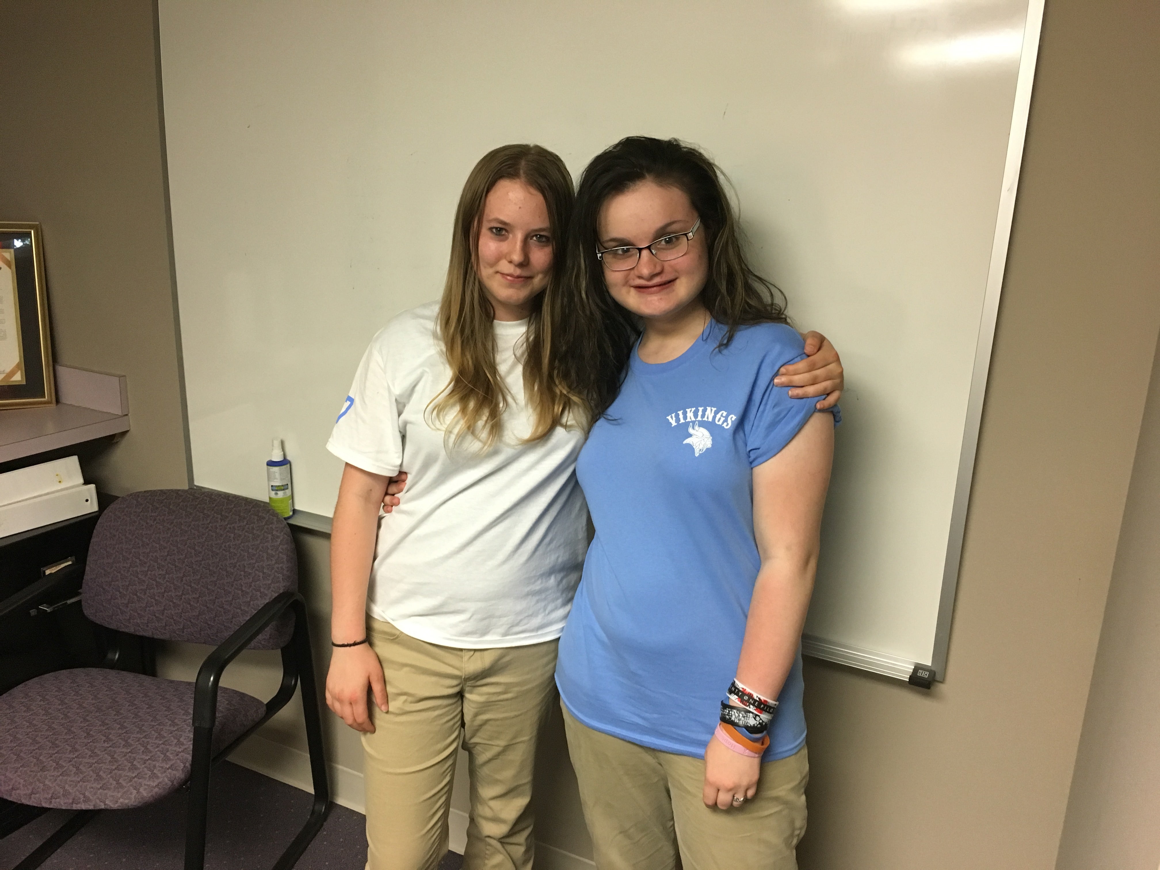  Katherine (left) and Bonnie attend  Valley Day School in Morrisville, Pennsylvania, which adopted the 