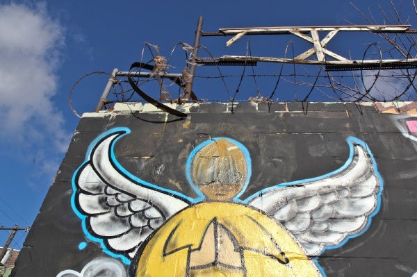 <p>A memorial to the victims of last Friday's tragedy in Newtown, Conn., at Cecil B. Moore and 5th Streets in Philadelphia. (Kimberly Paynter/WHYY)</p>
