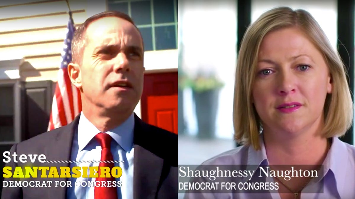  Steve Santarsiero and Shaughnessy Naughton have launched their first ads in the race for the Democratic nomination for U.S. Congress, representing Bucks County and parts of Montgomery County.  