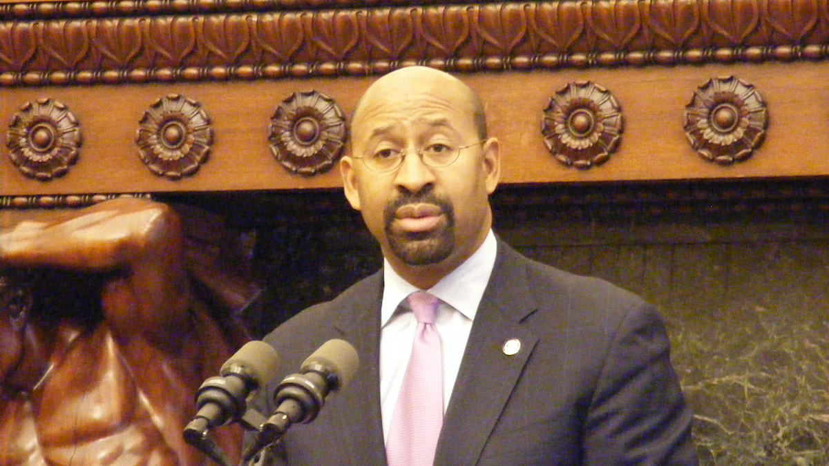  Mayor Michael Nutter on Tuesday decried state and federal officials for balancing budgets at the expense of cities. (NewsWorks file art) 