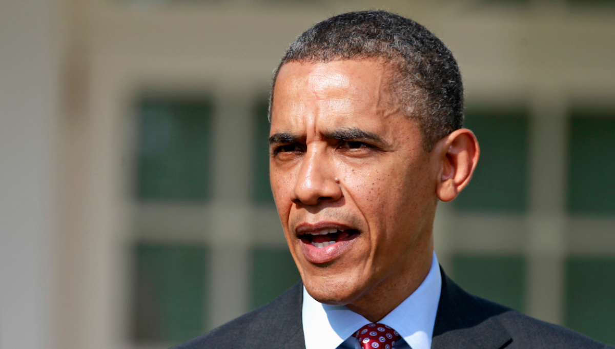  President Barack Obama answers a reporter's question about the death of Trayvon Martin, Friday, March 23, 2012, in the Rose Garden of the White House in Washington. (AP Photo/ Haraz N. Ghanbari) 