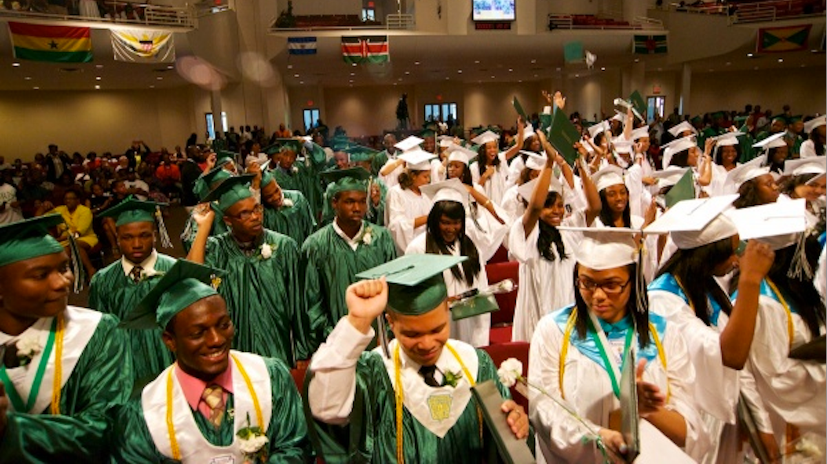 screen-shot-2013-07-18-at-2-00-53-pm Last month, this group of teens became Germantown High School's last graduating class. But, they may not be the last students to walk those halls. (Bas Slabbers/for NewsWorks)
