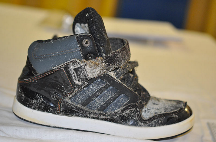  The shoe found by a fisherman at Ocean City's Corson’s Inlet State Park Tuesday. (Photo: New Jersey State Police) 