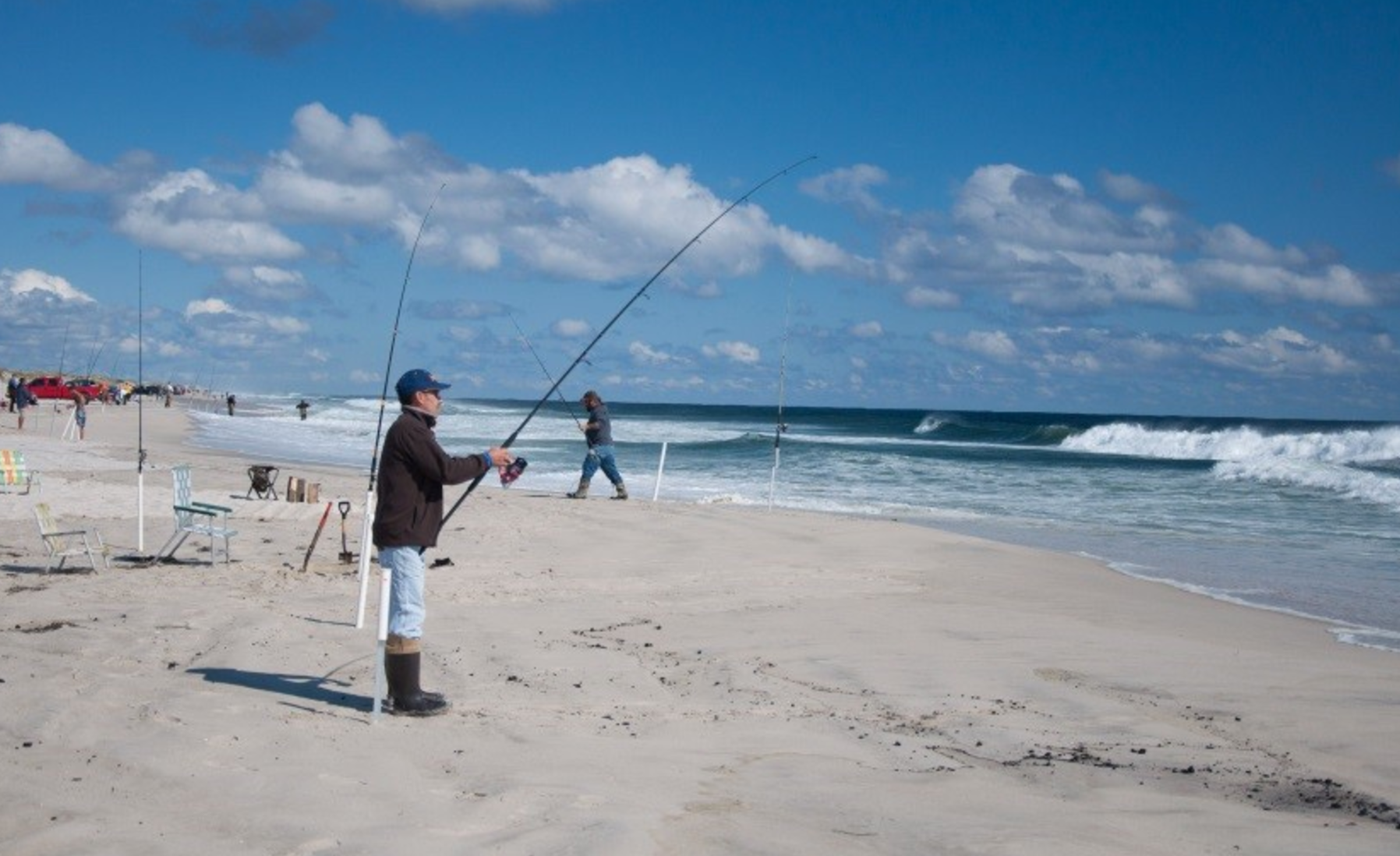  Fishing at Island Beach State Park. (NJDEP photo) 