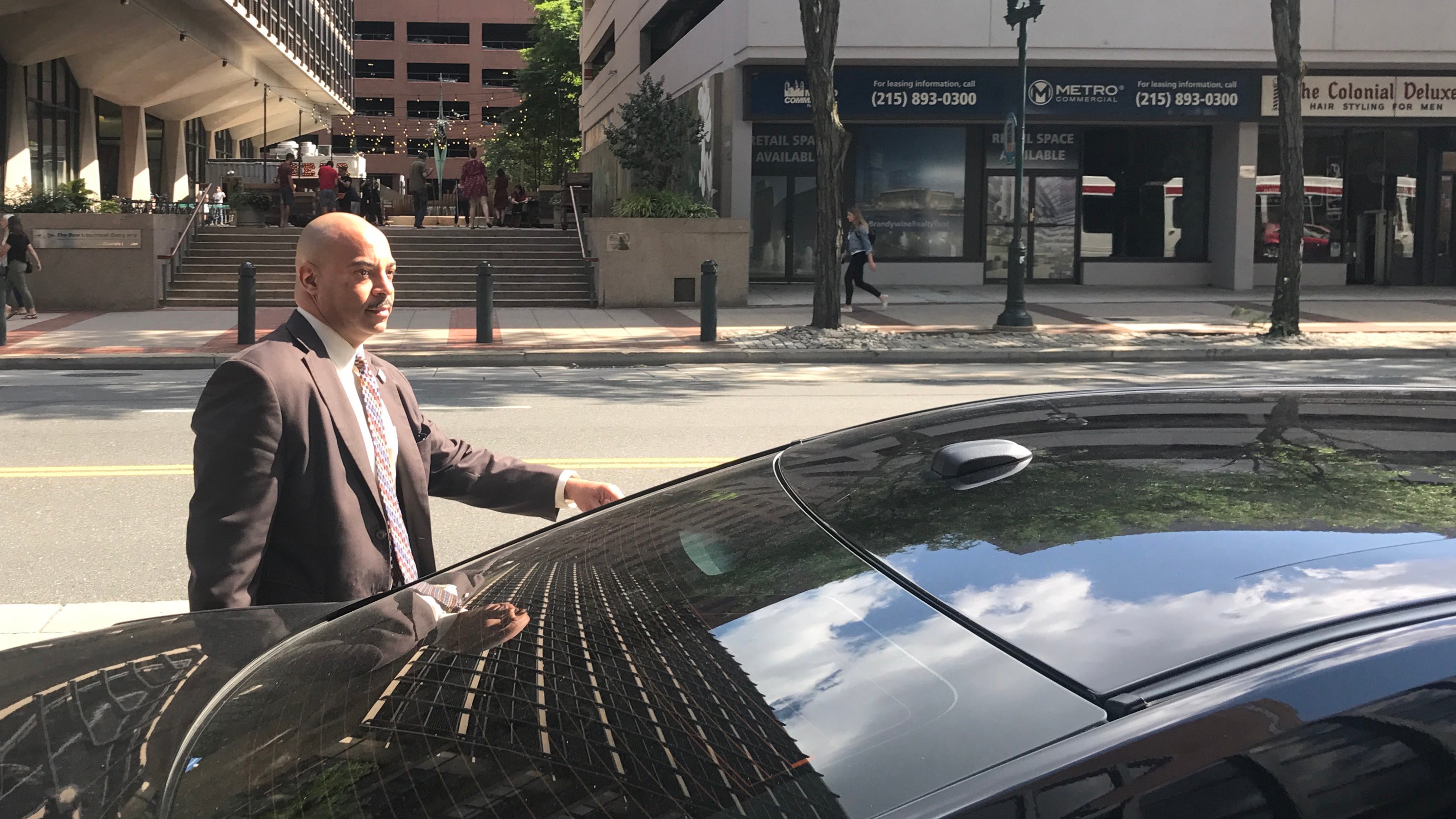  Philadelphia District Attorney Seth Williams leaves federal court Wednesday. (Bobby Allyn/WHYY)  