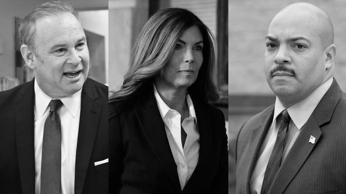 (From left) Rob McCord, Former Pennsylvania Attorney General Kathleen Kane, and  Philadelphia District Attorney Seth Williams (Kimberly Paynter, Bastiaan Slabbers, and Nathaniel Hamilton for NewsWorks)  