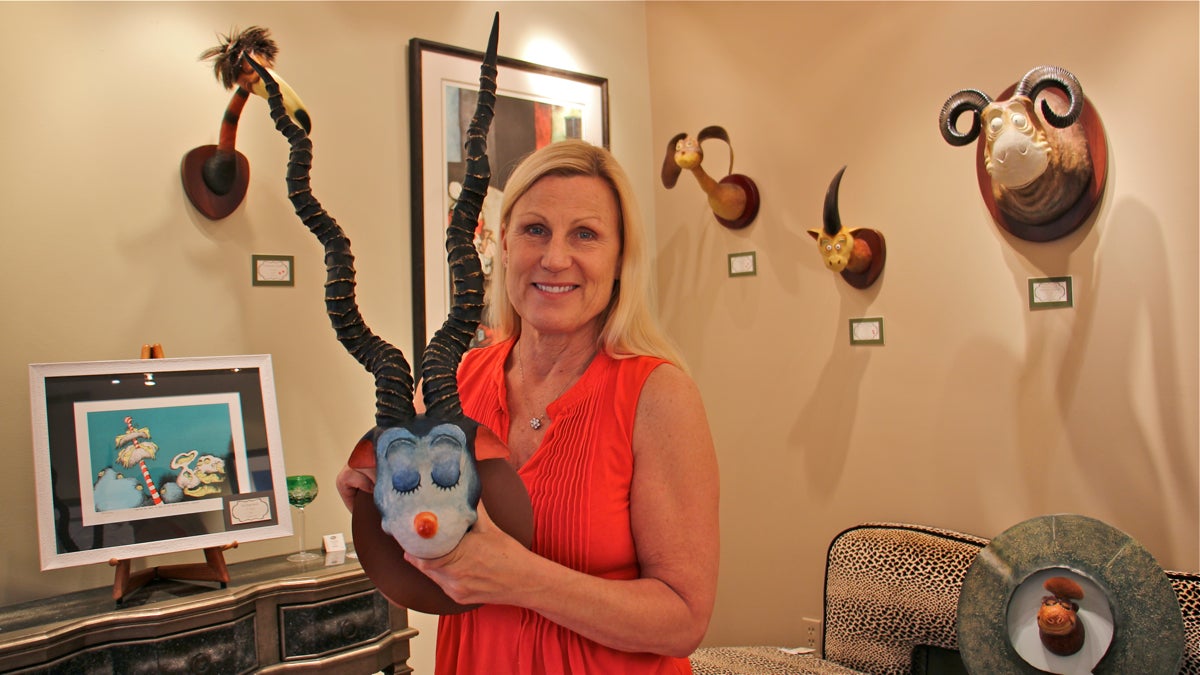  Before Theodor Geisel became Dr. Seuss, he began work on an array of faux taxidermy sculptures that foreshadowed the characters in his children's books. Resin reproductions can be seen and purchased at Ocean Galleries in Avalon. (Emma Lee/WHYY) 