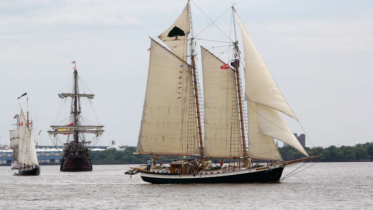 The Tree of Life, a gaff-rigged schooner from Newport, R.I. (Emma Lee/WHYY)