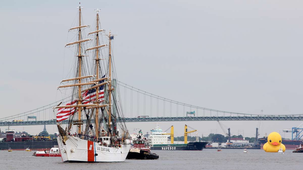 The U.S. Coast Guard barque Eagle from New London, Conn. (Emma Lee/WHYY)